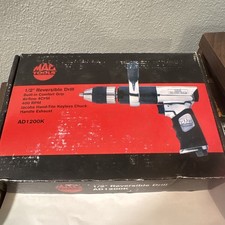 Mac Tools Ad1200k 12in Keyless Reversible Pistol Grip Air Drill W Aux Handle