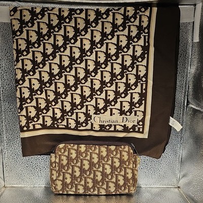 Christian Dior Brown Beige Monogram Canvas Bag AND VNTG 70s/80s