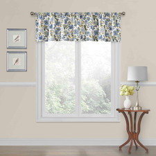 Traditions Navarra Farmhouse Scalloped Rod Pocket Valance for Windows in Bedroom