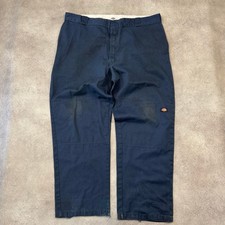Dickies Carpenter Trousers Mens 42" Loose Fit Double Knee Workwear Pants, Navy