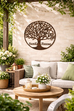 Large Bronze Family Forever Metal Garden Outdoor Wall Art  Plaque 80cm Diameter