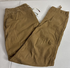 Pantalone Uomo TOPO Designs XL Marrone Sporco Tan Organico Coulisse Elastico Tela