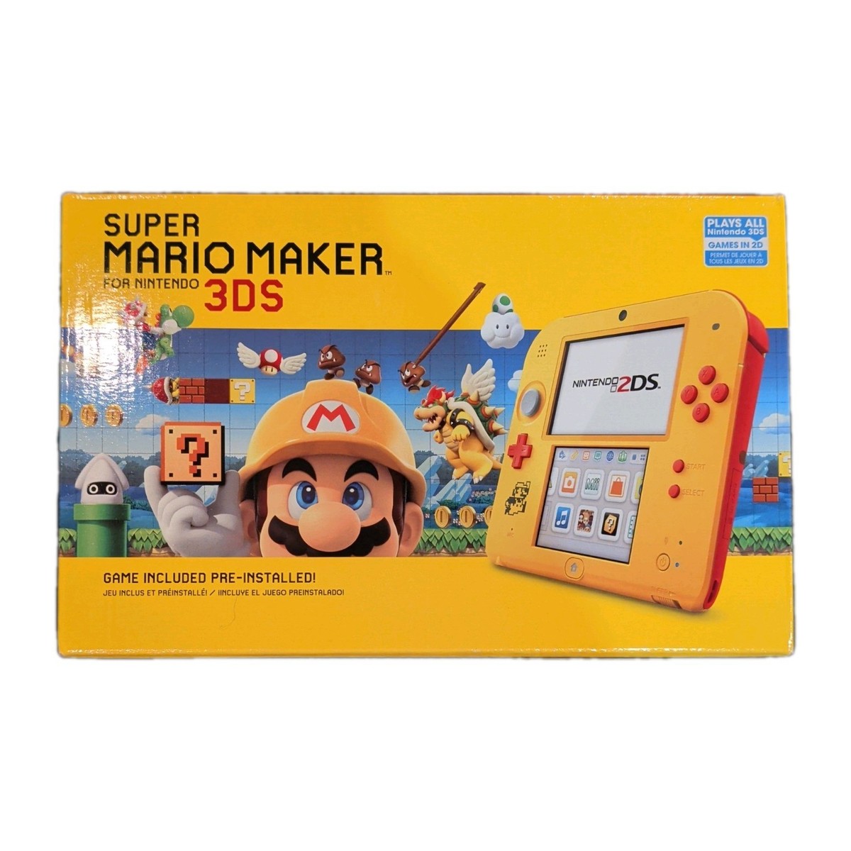 Nintendo 2DS Super Mario Maker for Nintendo 3DS Bundle - Yellow