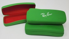 VTG Ray-Ban Sunglasses/Glasses Green Hardshell Case Red Felt Lining NOS