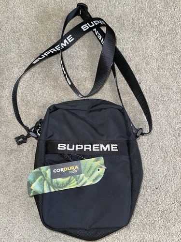 Sac à bandoulière homme Supreme FW22 Noir/Blanc Neuf avec étiquette
