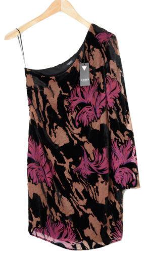 GUESS Dress Women's SMALL Open Shoulders Lined Flower Print Mini - Picture 1 of 8