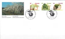 W CANADA 1363-+1367+1371 FDC GROWING FRUIT TREES