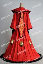 Star Wars The Phantom Menace Queen Padme Amidala Costume Cosplay Party Red Dress