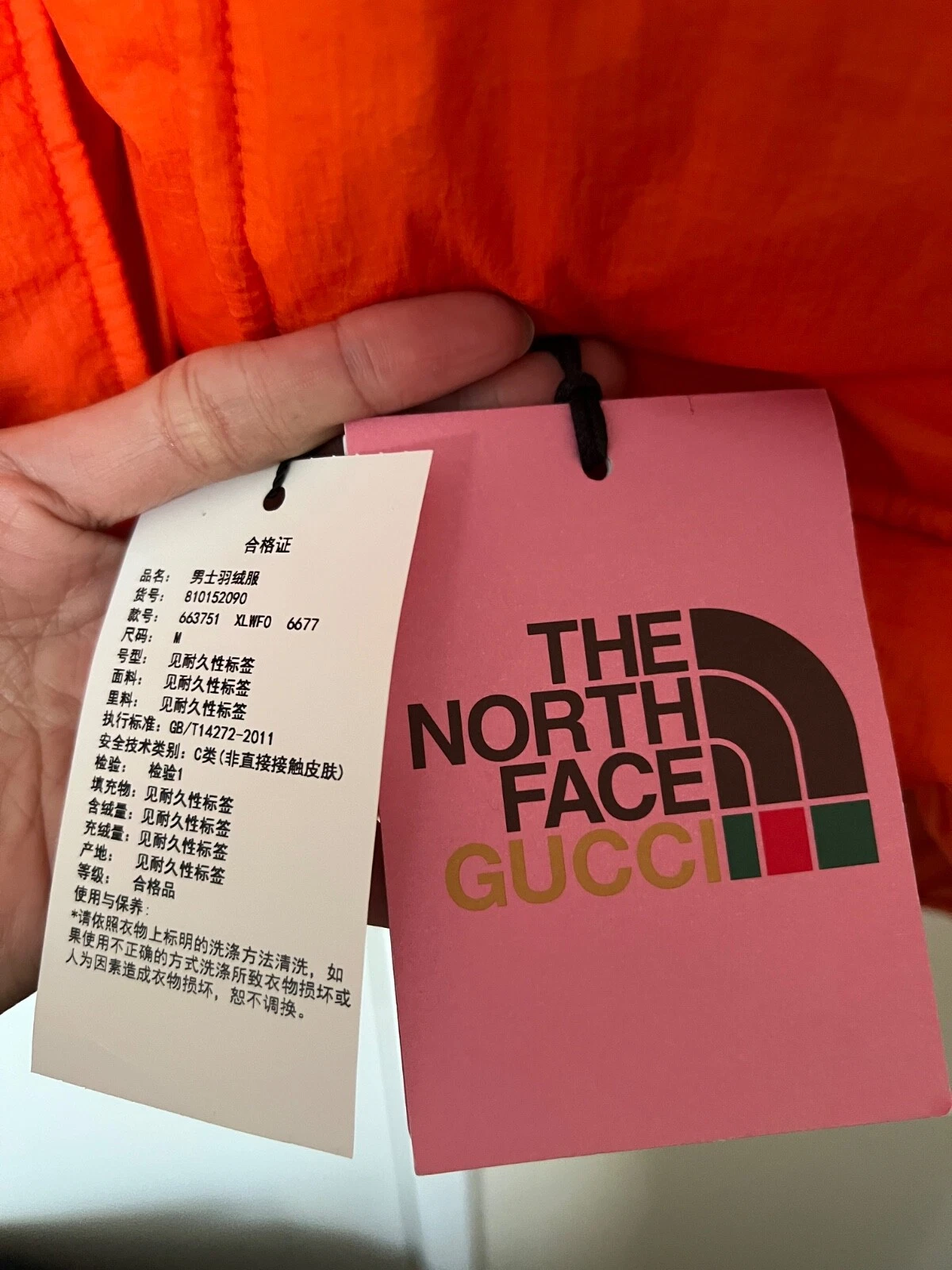 Cappotto medio Gucci X The North Face autentico nuovo con etichette