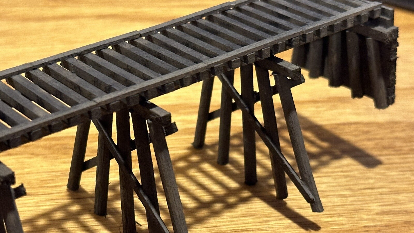 Custom Completed Realistic Ho Scale Wooden Trestle Bridge. eBay