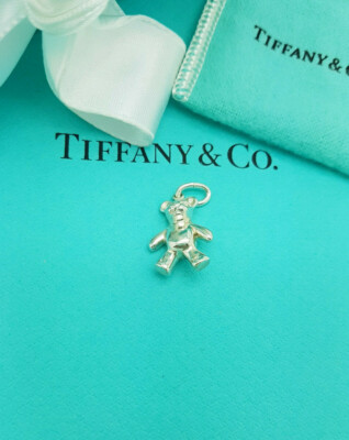 TIFFANY & CO ベビーベアペンダント Authentic Tiffany & Co. Teddy Bear Sterling Silver Charm Pendant