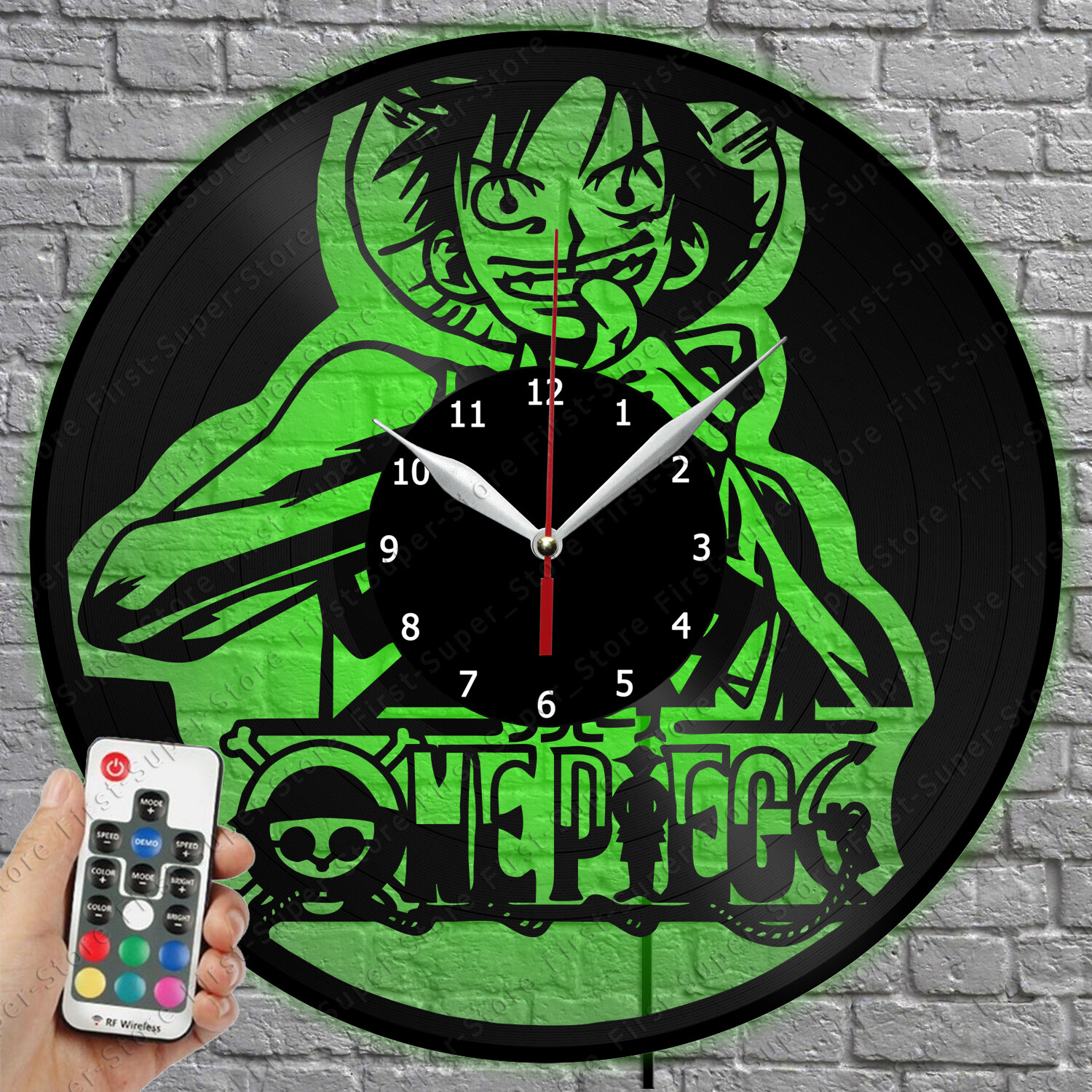 LED Light Vinyl Record Wall Clock with One Piece Design 1259