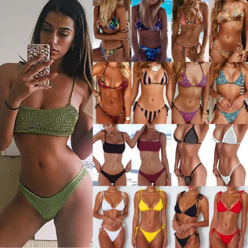 Sexy brasilianisches Damen-Bikini-Set Bademode Badeanzug Sommer Badeanzug Beachwear - Bild 2 von 135