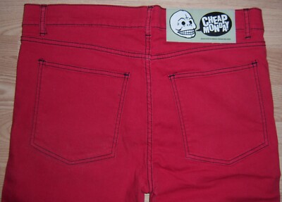 Great CHEAP MONDAY red mens jeans Size 