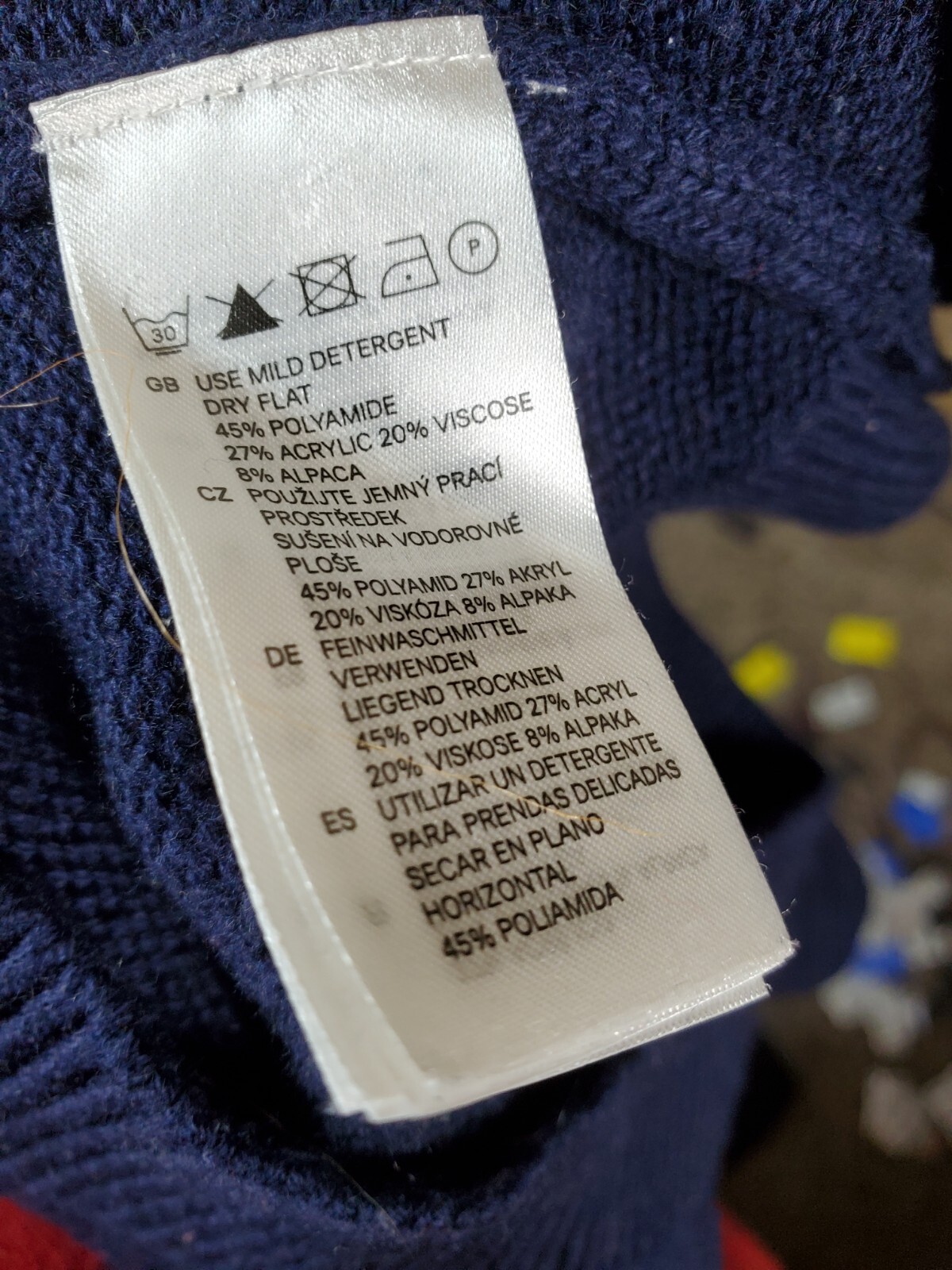 H&M Pullover Sweater Basic Blue Small Chest 35" L… - image 7