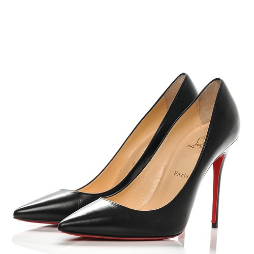 christian louboutin decollete 554 100 black kid heels uk 6.