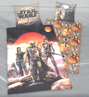 Star Wars Mandalorian Bettwäsche Baumwolle Renforce Reisverschluß 140x200 70x90