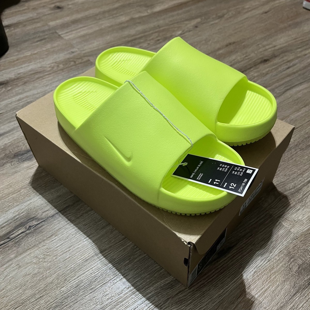 Nike Calm Slide FD4116-700 Unisex Size US M11/W12 Volt