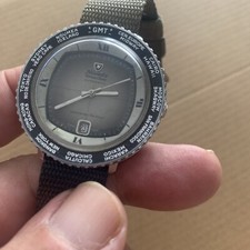 Très rare Nivada Grenchen GMT Leonardo Da Vinci 42 mm Automatique