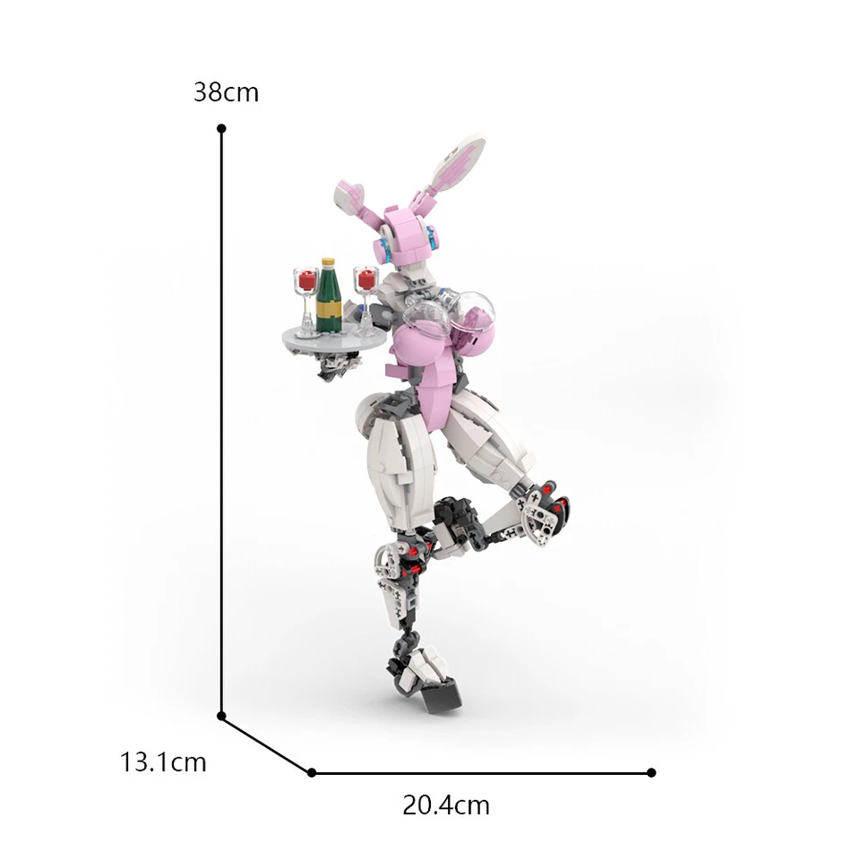 Mech Girl Warrior Rabbit Girl BuildMOC Role playing Kids Educational Toys - Image 3 of 4