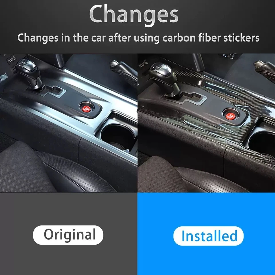 Panel de cambio central de fibra de carbono real apto para GTR R35 2008-2016 interior Foto 4 de 4