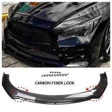 Front Bumper Lip Splitter Spoiler Kit Carbon Style Body Kit For Infiniti Q50 14-