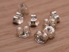 925 Sterling Silver BUTTERFLY SCROLL BACK Standard/ Large - stud earring finding