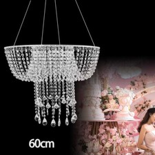60cm Party Venue Decor Hanging Rack Cake Dispaly Crystal Swing Stand Cake Stand