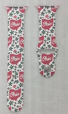 Ohio State Buckeyes Carnation Apple Watch Band