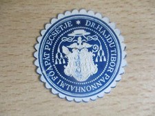 (30882) Siegelmarke - Dr. Hajdu Tibor Pannonhalmi  Föapat Pecsetje