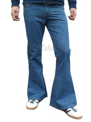 FLARES mens DENIM bell bottoms 70's vtg fancy hippie jeans Pants dress trousers