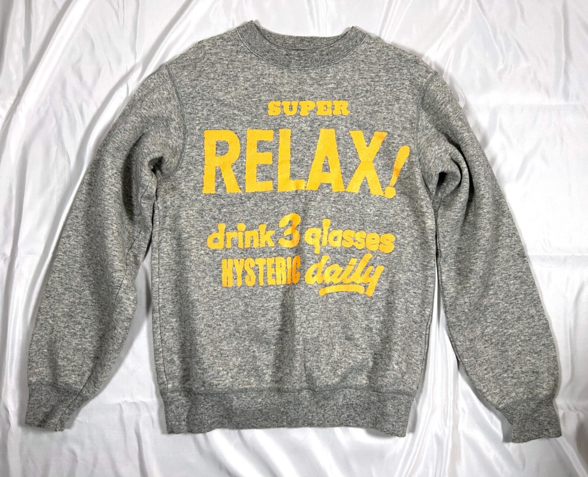 正規hysteric glamor SUPER HYSTERIC Hysteric Glamour Sweatshirt Cashmere Wool bend Cotton Grey Men | eBay