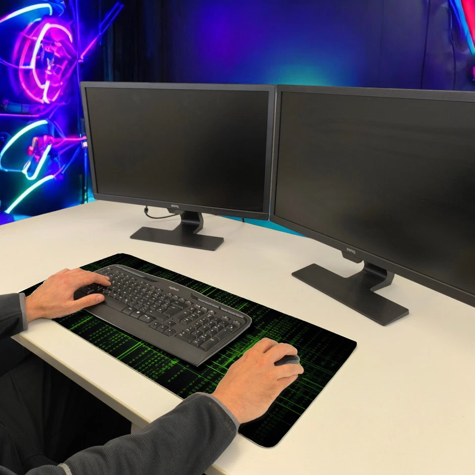 Matrix-Code Schreibtischunterlage 69x31cm XXL Mauspad - Futuristisches Design - Bild 4 von 4