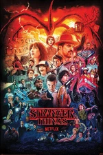 Stranger Things 1, 2, 3 & 4 - TV Show Poster (Poster Montage) (Size: 24" x 36")