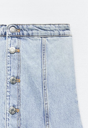 ZARA WOMAN TRF STRAPLESS DENIM JUMPSUIT BLUE 8197/059 SIZE MEDIUM - Picture 24 of 24