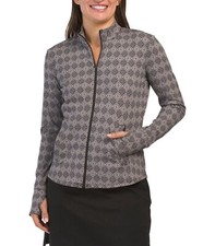 NWT Sigrid Olsen Long Sleeve Full Zip Golf Tennis Shirt Jacket Size Medium
