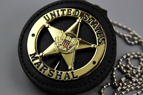 us marshal police badge star with cut out badge holder eagle