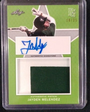2020 Perfect Game Jayden Melendez 18/25 Jersey Auto Rookie Prospect Florida INT