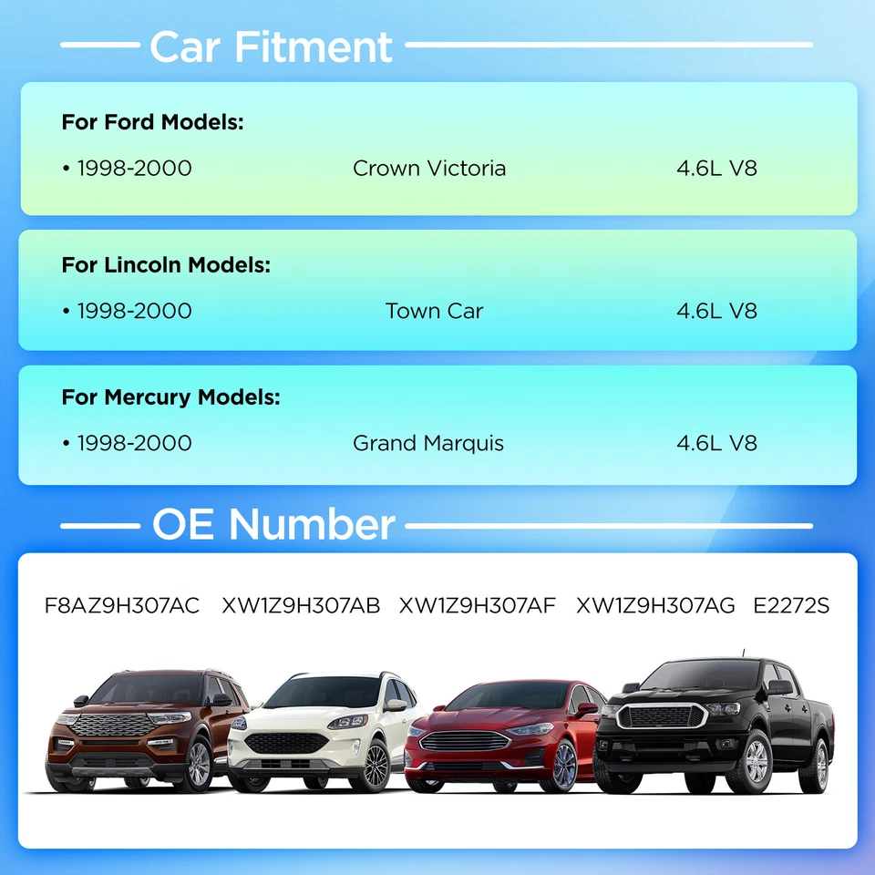 For Lincoln Town Car 4.6L Crown Victoria 4.6L 1998-00 Fuel Pump Assembly E2272S Foto 2 de 4