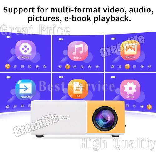 Mini Projecteur Portable HD LED WiFi Bluetooth pour Téléphone Vidéo Maison - Photo 12/25