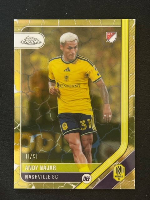 2026 Topps MLS Chrome Andy Najar XI Refractor /11 Nashville SC