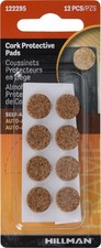 Hillman Round Cork Cabinet Door Bumpers Pads 12 Pack Hillman Round Cork Cabinet Door Bumpers Pads 12 Pack