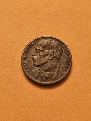 1953   BRAZIL 20 CENTAVOS WORLD COIN KM562 VF-XF DETAIL RUY BARBOSA FREE SHIP