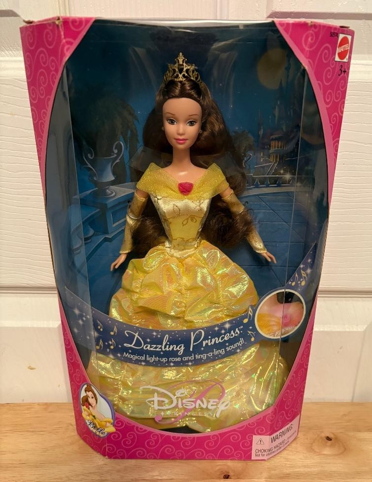 Disney Dazzling Princess Belle Doll 2000 Mattel 50574 New in