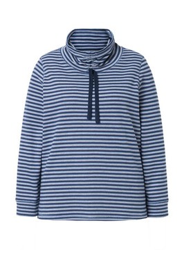Ulla Popken Damen große Größen Sweatshirt Stehkragen Langarm Biobaumwolle 834348