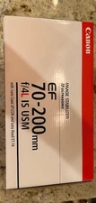 Canon EF 70-200mm f/4 L IS USM Telephoto Zoom Lens New Open box