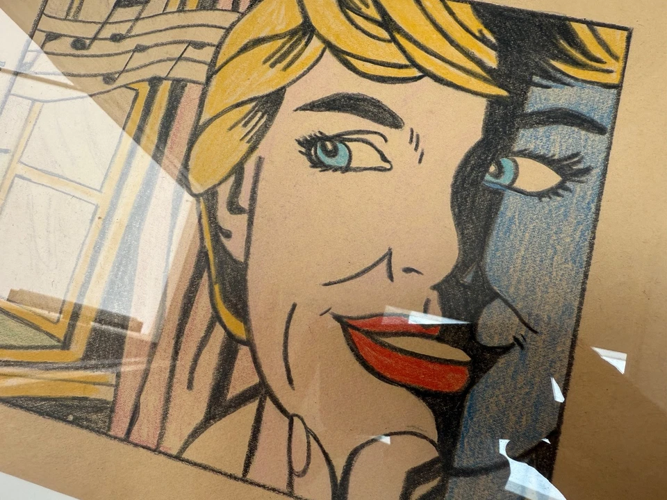 Hand Signed Roy Lichtenstein "Sound of Music" Original Drawing Fisher Collection - Image 4 of 4