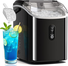 Self-Cleaning Countertop Nugget Ice Maker - 35Lbs Daily Output, Black