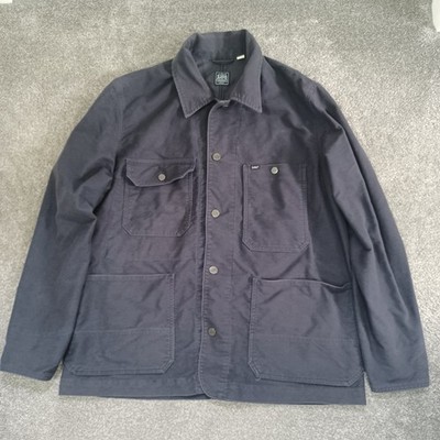 Lee Chore Jacke Herren XL Navy Box Pocket Loco Workwear Utility Mantel Baumwolle