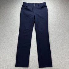 Stelle Pants Womens M Blue Flat Front Straight Leg Stretch Pants Career Office